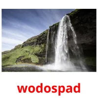 wodospad flashcards illustrate