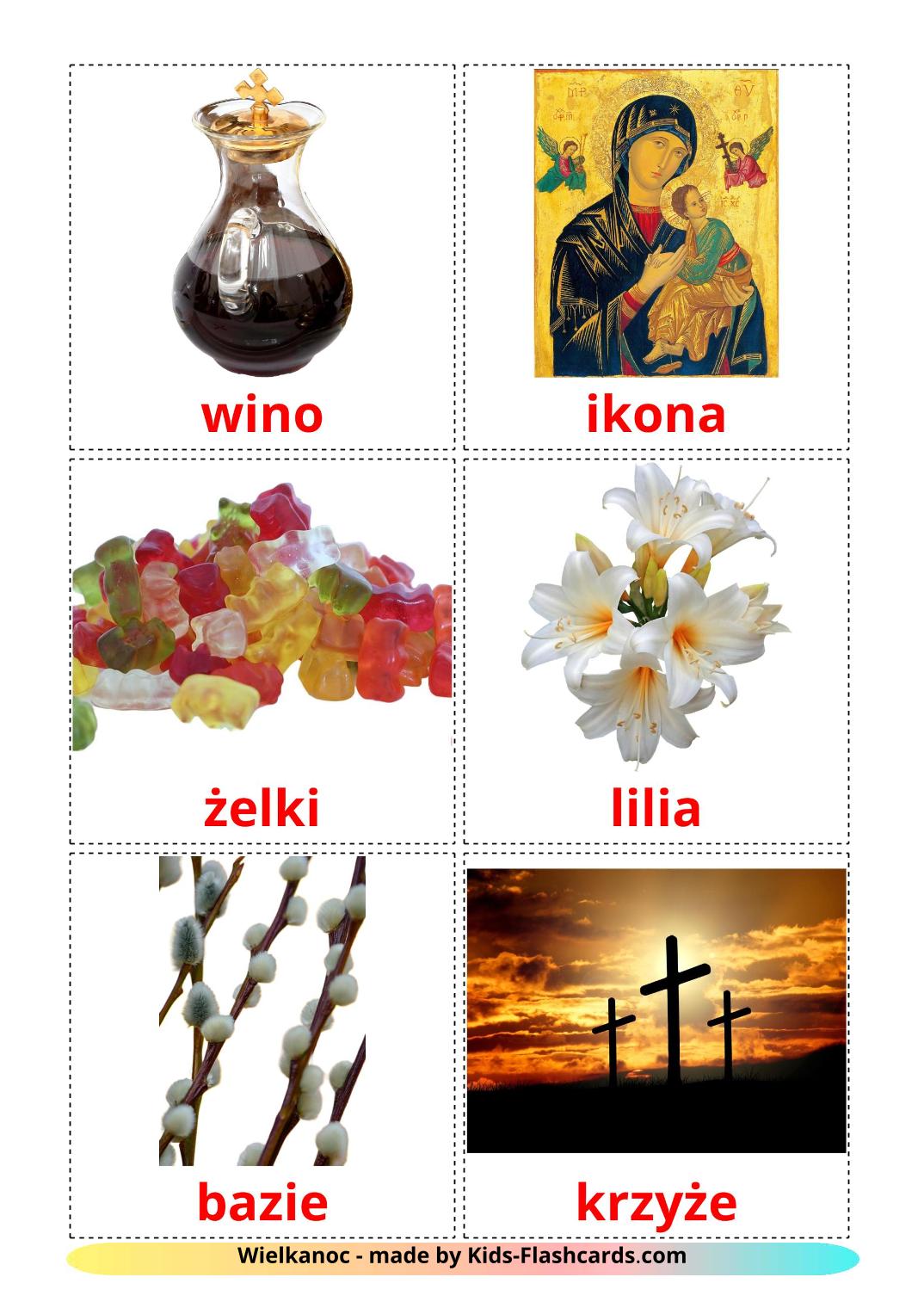 Ostern - 31 kostenlose, druckbare Polnisch Flashcards 
