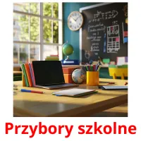 Przybory szkolne picture flashcards