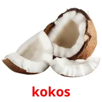 kokos cartões com imagens