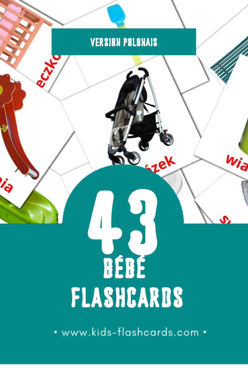 Flashcards Visual Dziecko pour les tout-petits (45 cartes en Polonais)