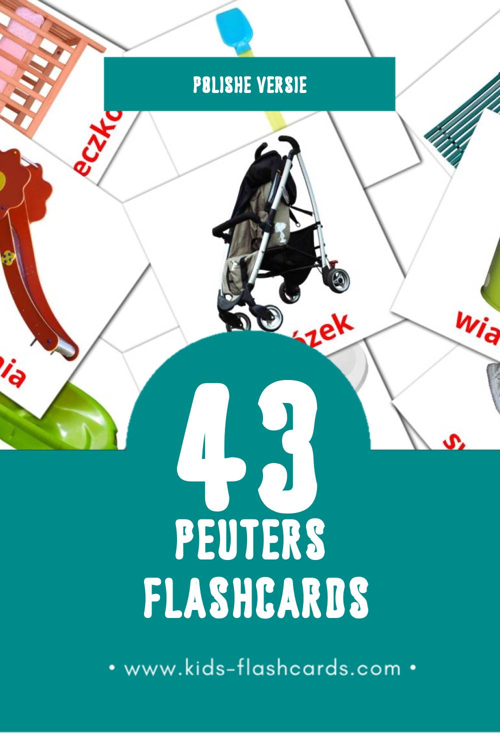 Visuele Dziecko Flashcards voor Kleuters (43 kaarten in het Polish)