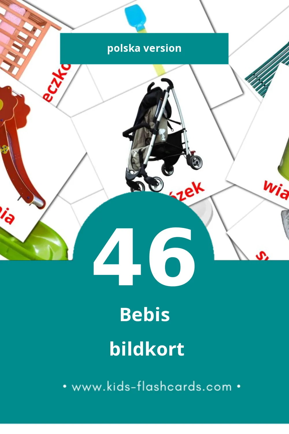 Visuella Dziecko för småbarn (46 bildkort för barn på Polska)