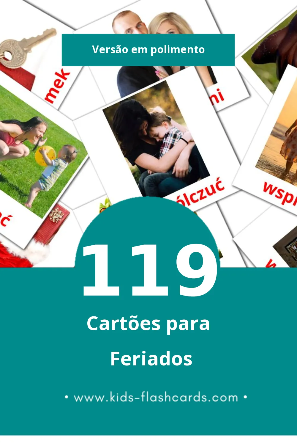 Flashcards de Święta Visuais para Toddlers (119 cartões em Polimento)