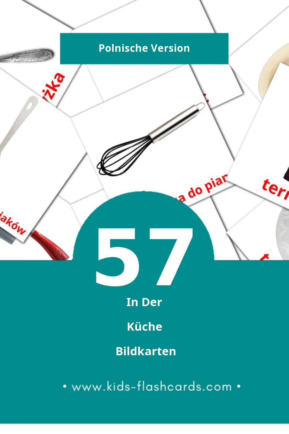 Visual Kuchnia Flashcards für Kleinkinder (57 Karten in Polnisch)