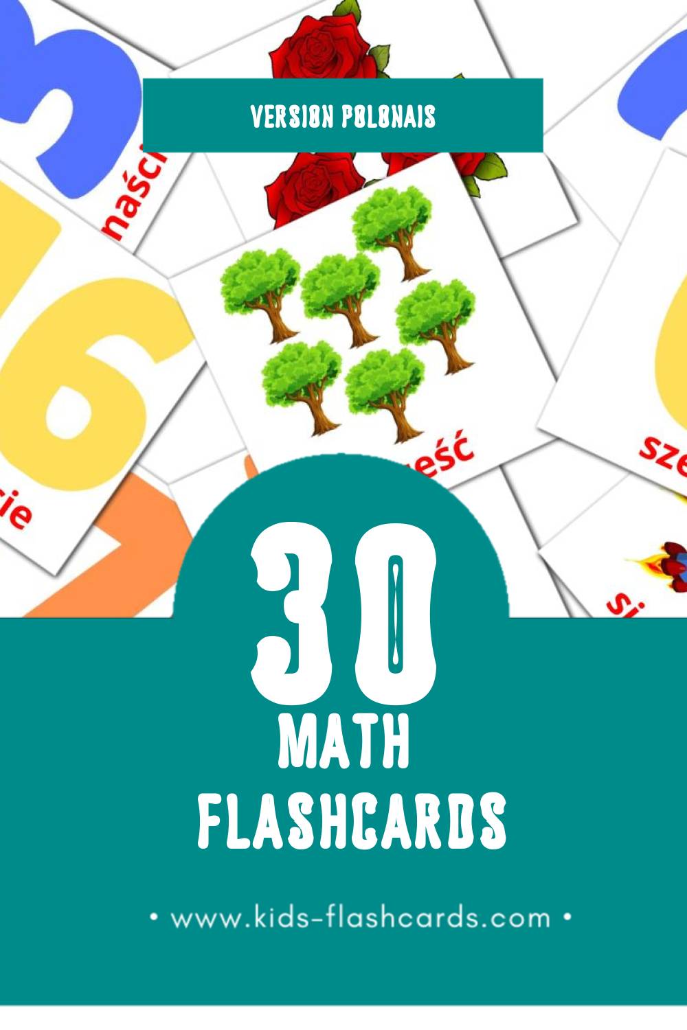 Flashcards Visual Matematyka pour les tout-petits (30 cartes en Polonais)
