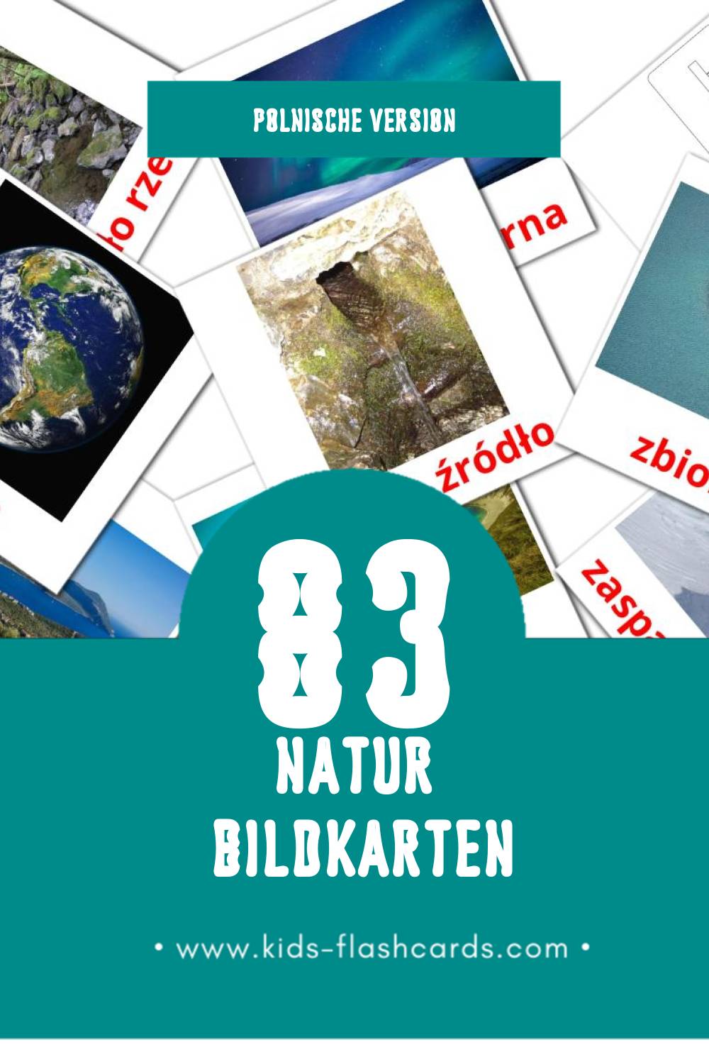 Visual Przyroda Flashcards für Kleinkinder (83 Karten in Polnisch)