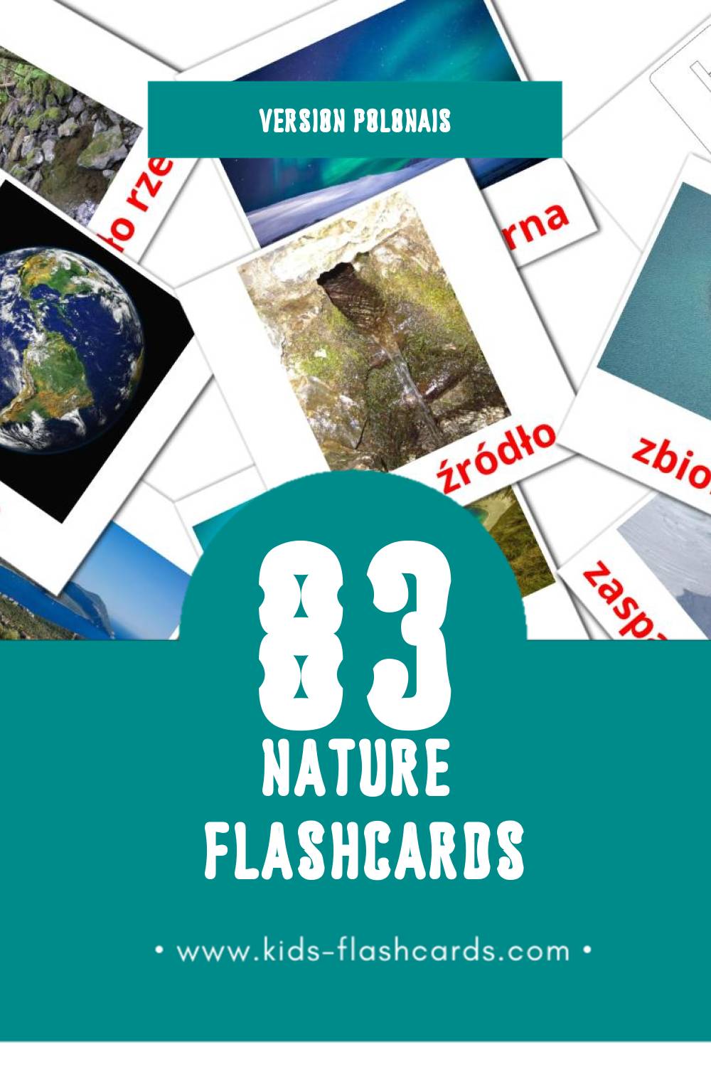 Flashcards Visual Przyroda pour les tout-petits (83 cartes en Polonais)
