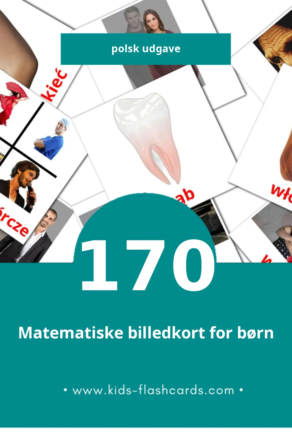 Visuelle billedkort for børn om ludzie til småbørn (170 kort på Polsk)