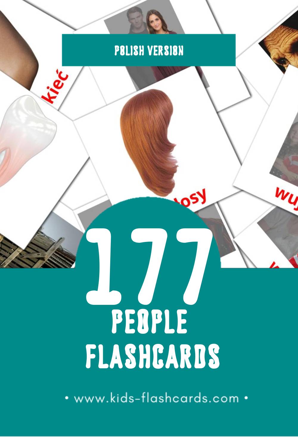 Visual ludzie Flashcards for Toddlers (177 cards in Polish)