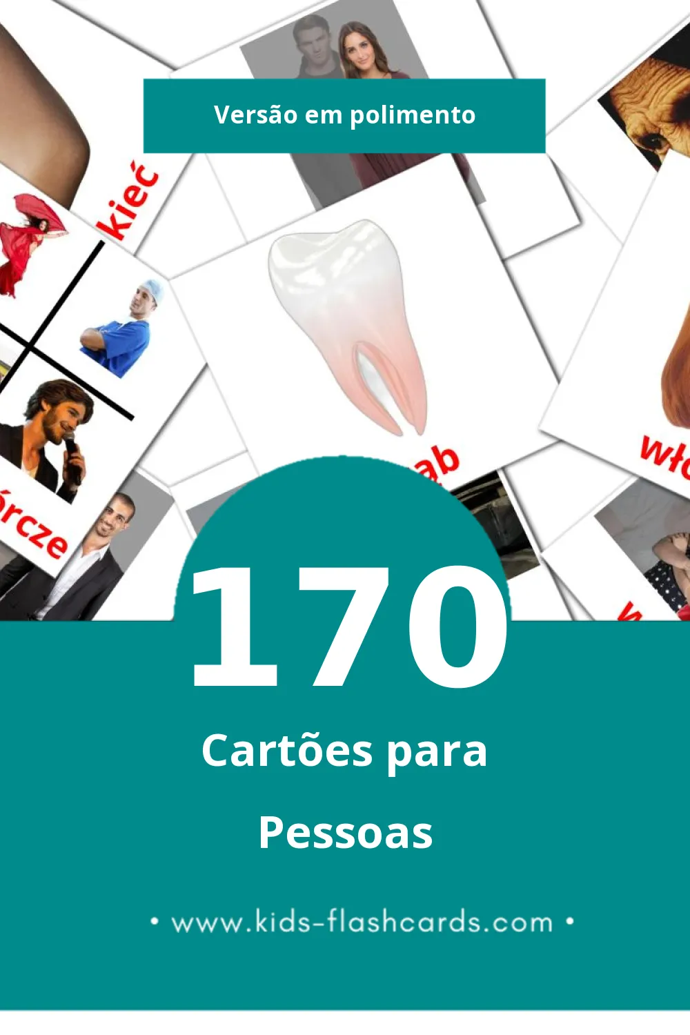 Flashcards de ludzie Visuais para Toddlers (170 cartões em Polimento)