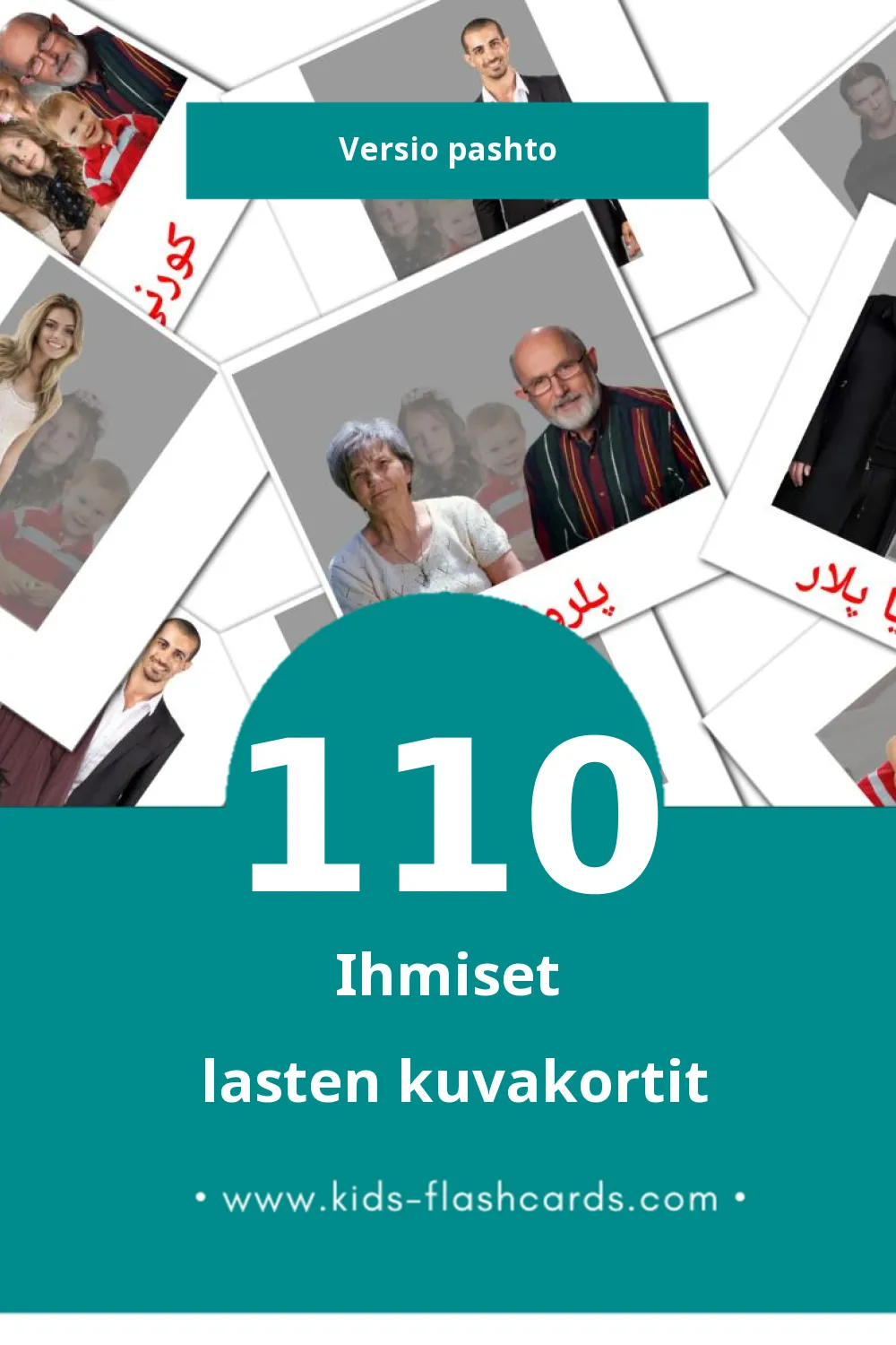 خلک lasten kuvakortit pikkulapsille (110 korttia Pashtoksi)