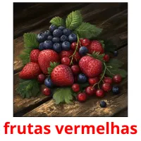 frutas vermelhas Tarjetas didacticas