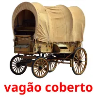 vagão coberto cartões com imagens