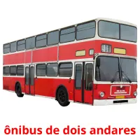 ônibus de dois andares cartões com imagens