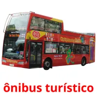 ônibus turístico cartões com imagens