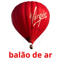 balão de ar cartões com imagens