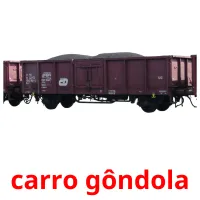 carro gôndola cartões com imagens