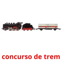 concurso de trem cartões com imagens