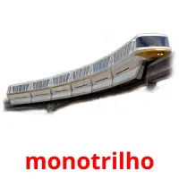 monotrilho cartões com imagens