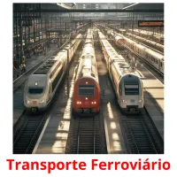 Transporte Ferroviário cartões com imagens