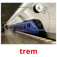 trem cartões com imagens