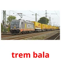 trem bala cartões com imagens