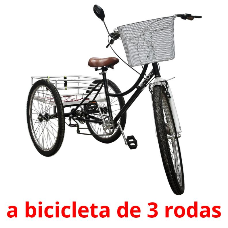 a bicicleta de 3 rodas picture flashcards