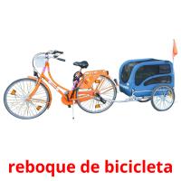 reboque de bicicleta flashcards illustrate