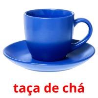 taça de chá flashcards illustrate
