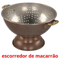 escorredor de macarrão cartões com imagens