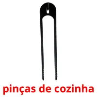 pinças de cozinha cartões com imagens