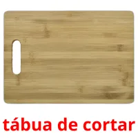 tábua de cortar cartões com imagens