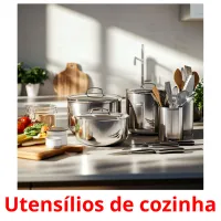 Utensílios de cozinha cartões com imagens