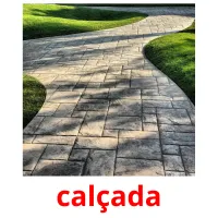 calçada cartões com imagens