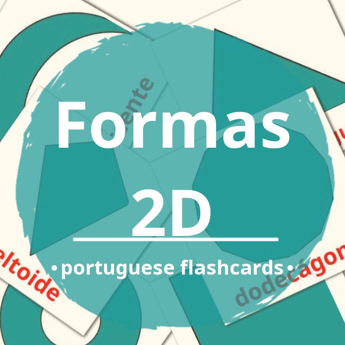 Printable Shape Flashcards Set of 12 Instant Download -  Portugal