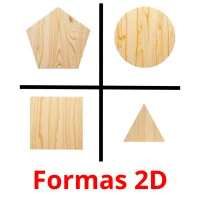 Formas 2D cartões com imagens