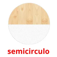 semicirculo cartões com imagens