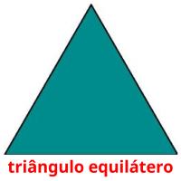 triângulo equilátero cartões com imagens