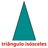 triângulo isósceles cartões com imagens