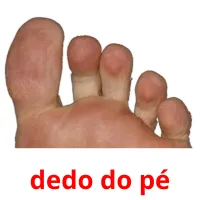 dedo do pé cartões com imagens