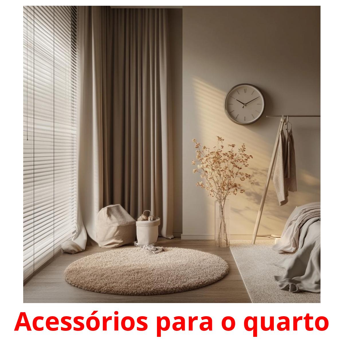 Acessórios para o quarto cartões com imagens