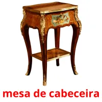 mesa de cabeceira cartões com imagens