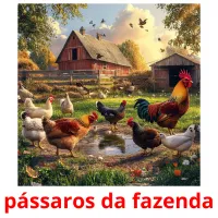 pássaros da fazenda cartões com imagens