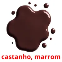 castanho, marrom flashcards illustrate