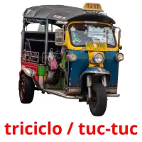 triciclo / tuc-tuc cartões com imagens