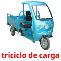 triciclo de carga cartões com imagens