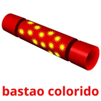 bastao colorido cartões com imagens