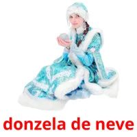 donzela de neve cartões com imagens