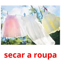 secar a roupa cartões com imagens